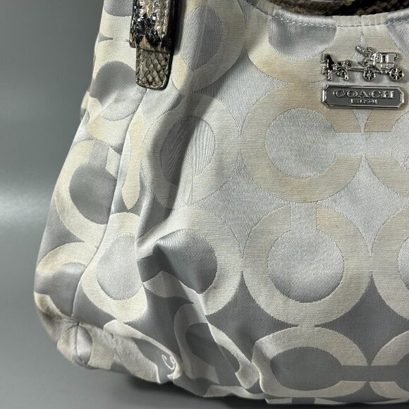 Coach # 17689 Limited Edition Madison OP Art Sateen Maggie Shoulder Bag - Picture 2 of 15